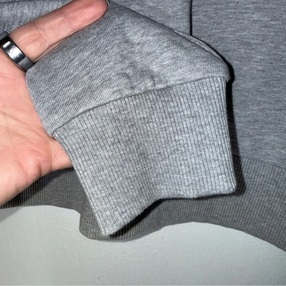 Amendi Adam Grey Melange‎ Cotton Crew Neck Sweatshirt Large